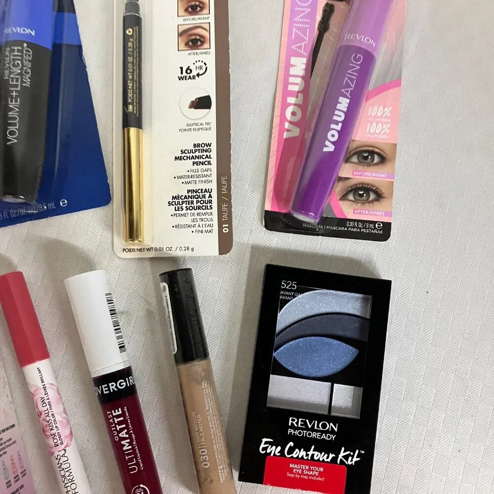 Lot of 10 Drugstore Makeup Items Revlon Mascara Maybelline L'Oréal New Sealed
